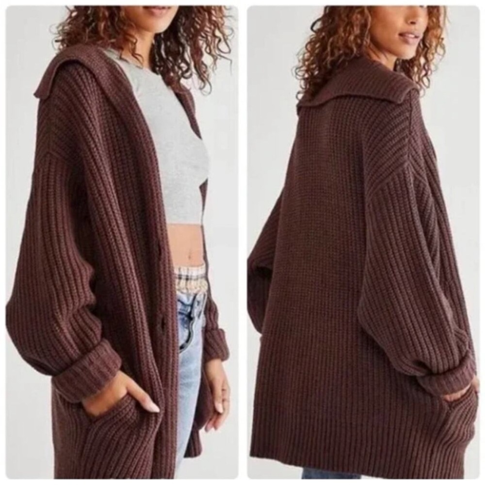 Swim too Deep Free People Cardigan with Buttons